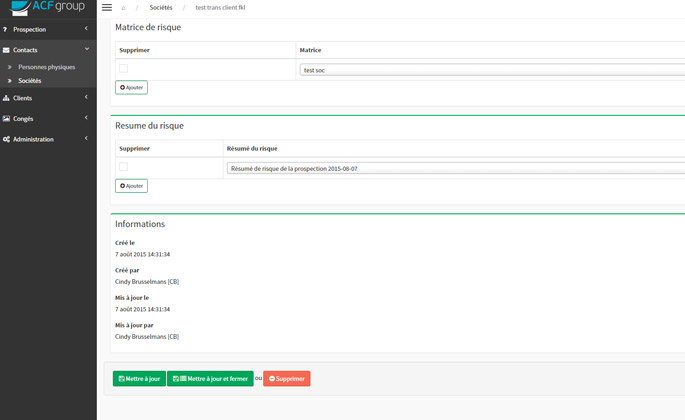 ACF Group intranet fiduciaire