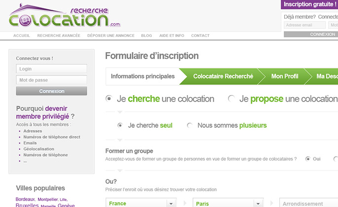 Site d'annonces de colocation