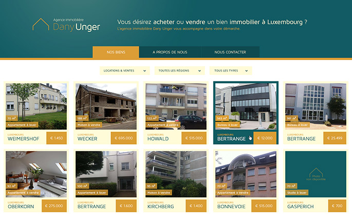 Dany Unger Immobilière website