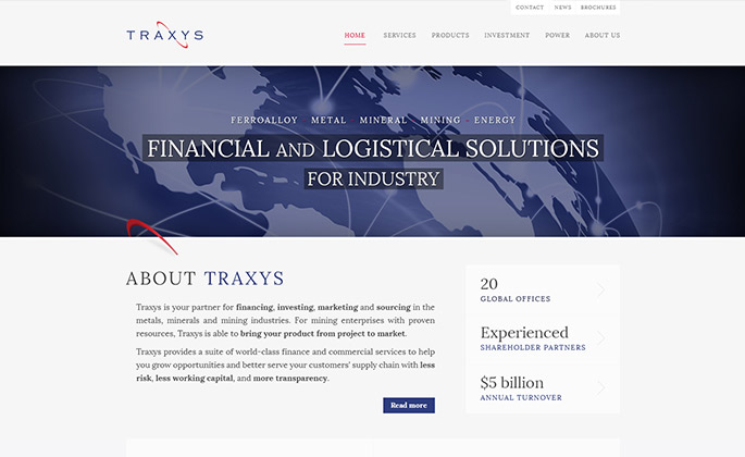 Traxys website